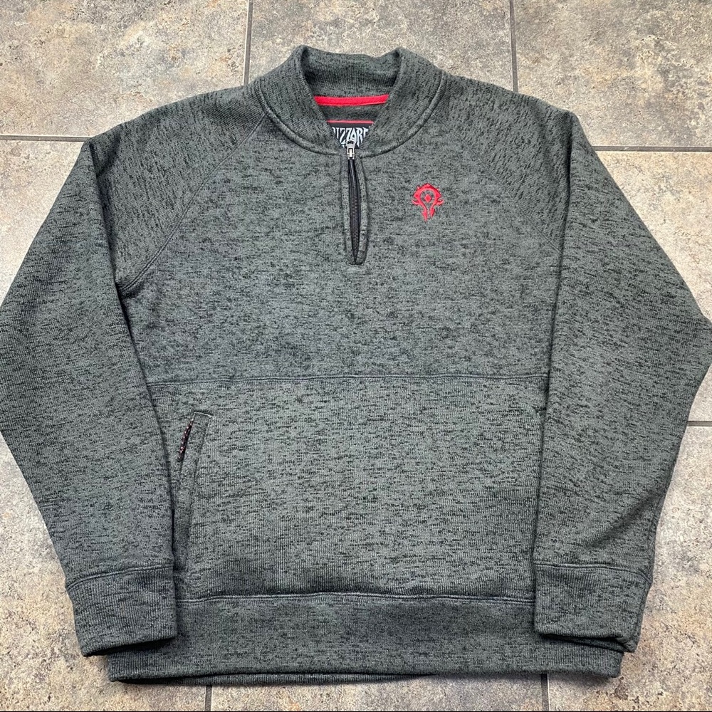 2018 Men’s Blizzard Entertainment 1/4 Zip Pullover Sweater Size Medium
